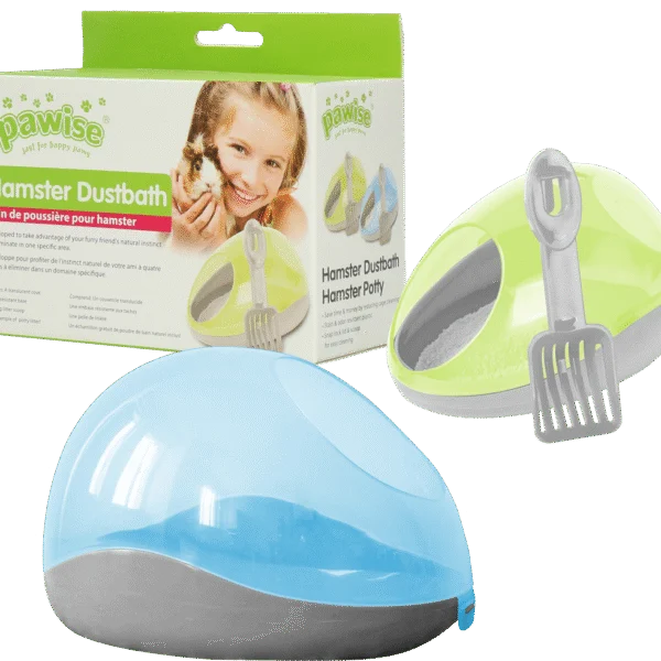 Toilette pour hamster avec litière et pelle – Pawise Hamster Dustbath / Potty