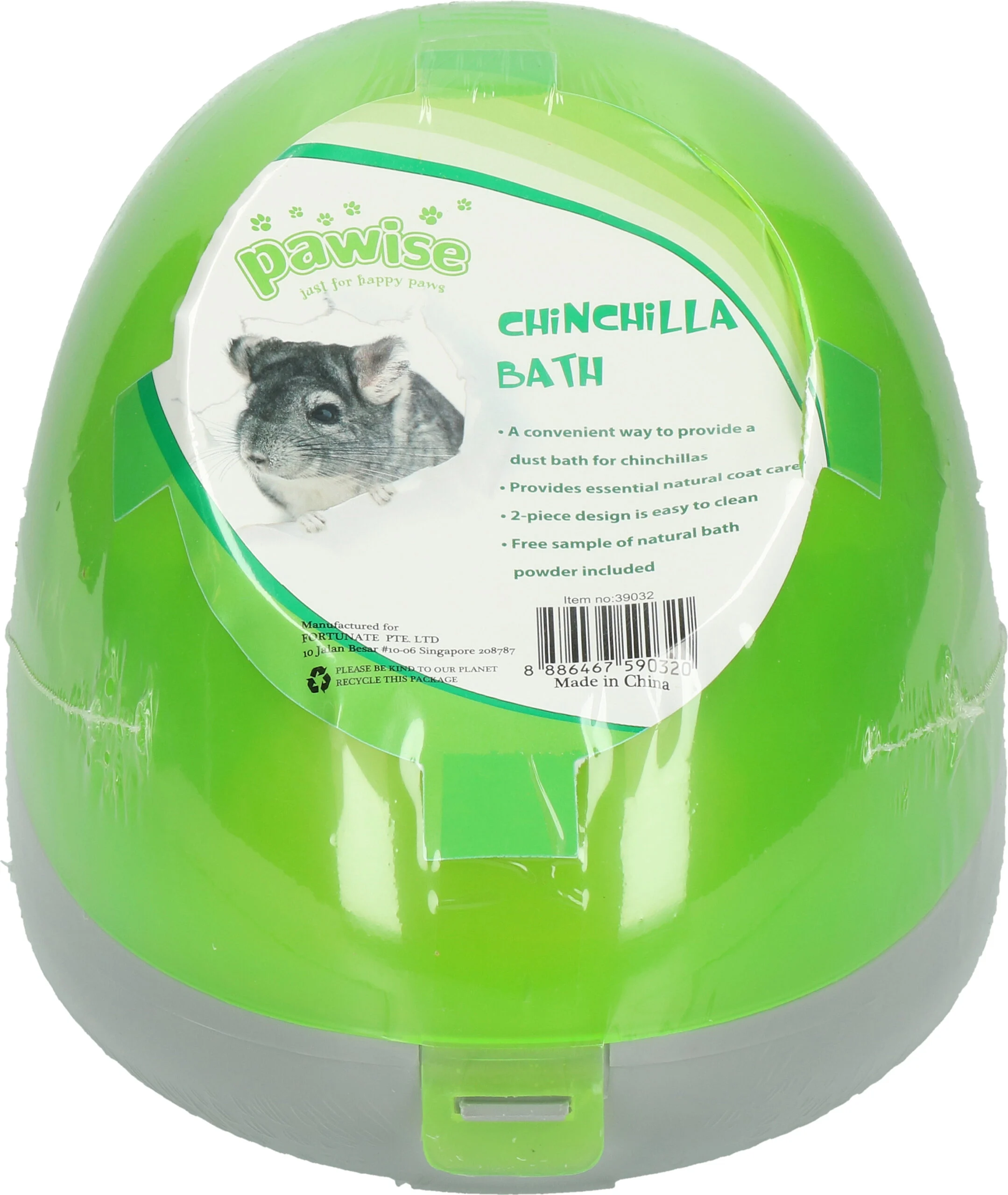 Bac à sable pour chinchilla avec litière – Pawise Chinchilla Bath – Image 2