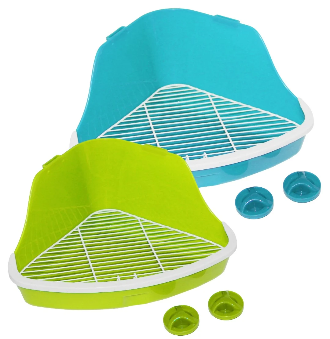 Bac à litière d’angle pour cages à barreaux, 32 x 22 x 14,5 cm – Pawise Litter Pan S – Image 4