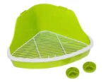 Bac à litière d’angle pour cages à barreaux, 32 x 22 x 14,5 cm – Pawise Litter Pan S – Image 3