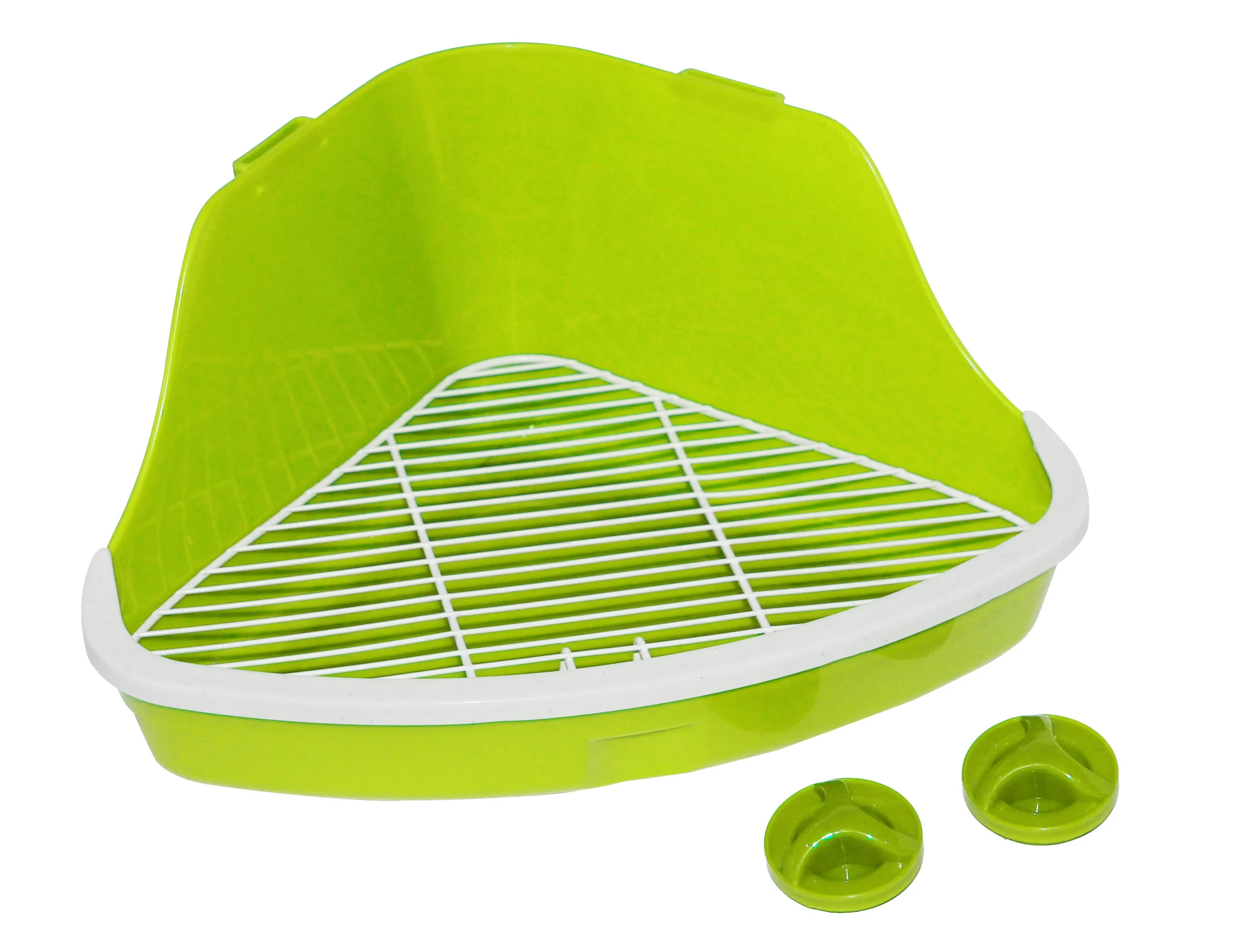 Bac à litière d’angle pour cages à barreaux, 32 x 22 x 14,5 cm – Pawise Litter Pan S – Image 3