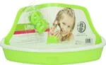 Bac à litière d’angle pour cages à barreaux, 32 x 22 x 14,5 cm – Pawise Litter Pan S