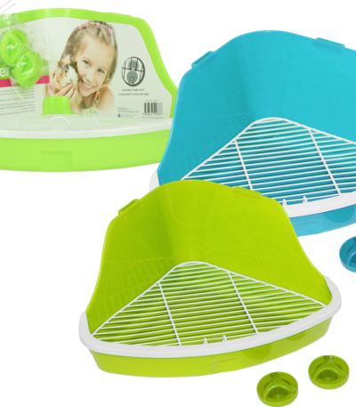 Toilette pour rongeurs à fixer aux barreaux, taille L – Pawise Litter Pan L