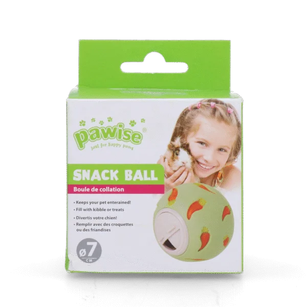 Balle à friandises pour petits animaux, ø 7 cm – Pawise Snack Ball