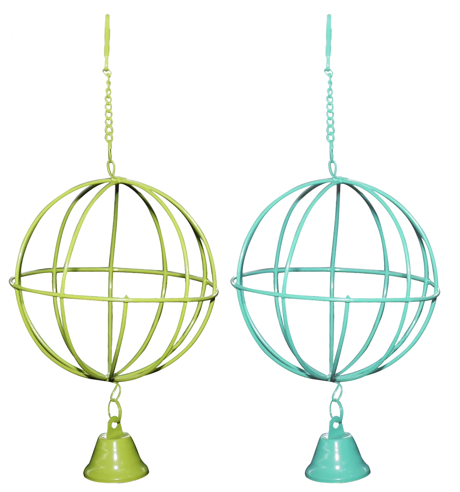 Balle à friandises pour cobayes et hamsters avec clochette, Ø 10 cm – Pawise Hay Ball – Image 3
