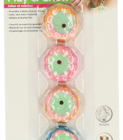 Gâteau à ronger pour lapins et cochons d’Inde, 3 x 1 cm – Pawise Play & Chew Pie