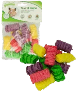 Jouet à ronger pour lapins et cochons d’Inde, 4 x 2,5 cm – Pawise Play & Chew Pops S – Image 2