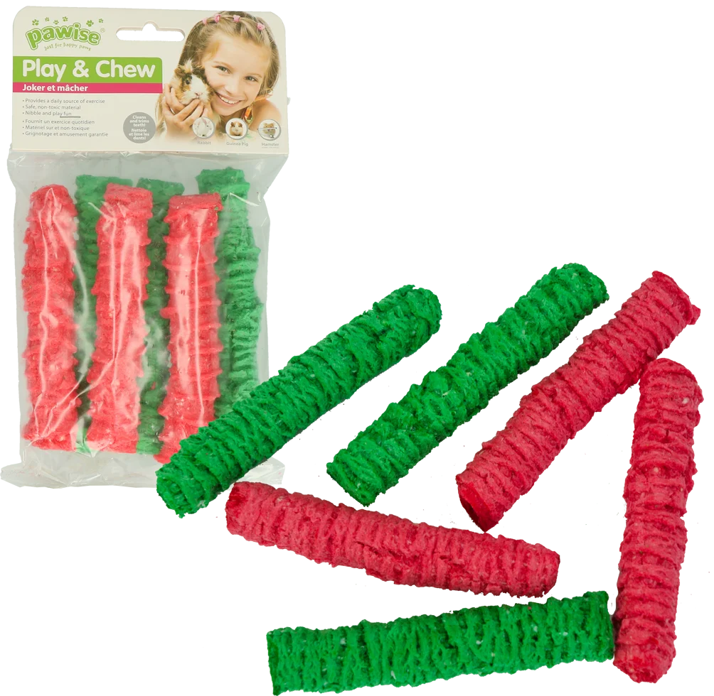 Sucette à ronger pour lapins et cochons d’Inde, 12 x 2,5 cm – Pawise Play & Chew Pops L – Image 2