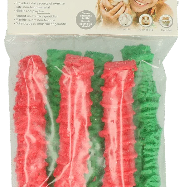 Sucette à ronger pour lapins et cochons d’Inde, 12 x 2,5 cm – Pawise Play & Chew Pops L