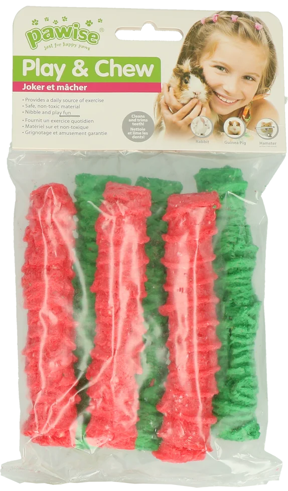 PAWI391426_2.png Sucette à ronger pour lapins et cochons d’Inde, 12 x 2,5 cm – Pawise Play & Chew Pops L – Image 1