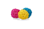 Balle à ronger colorée pour lapins et rongeurs – Pawise Play & Chew Balls – Image 2
