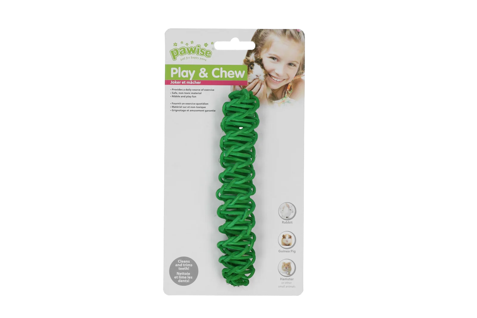 Bâton à ronger coloré pour lapins et rongeurs – Pawise Play & Chew Stick – Image 1