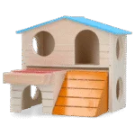 Maisonnette pour petits rongeurs à 2 niveaux, 15 x 12 cm – Pawise 2 Story Play House – Image 2
