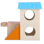 Maisonnette pour petits rongeurs à 2 niveaux, 15 x 12 cm – Pawise 2 Story Play House – Image 3