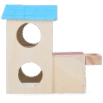Maisonnette pour petits rongeurs à 2 niveaux, 15 x 12 cm – Pawise 2 Story Play House – Image 4