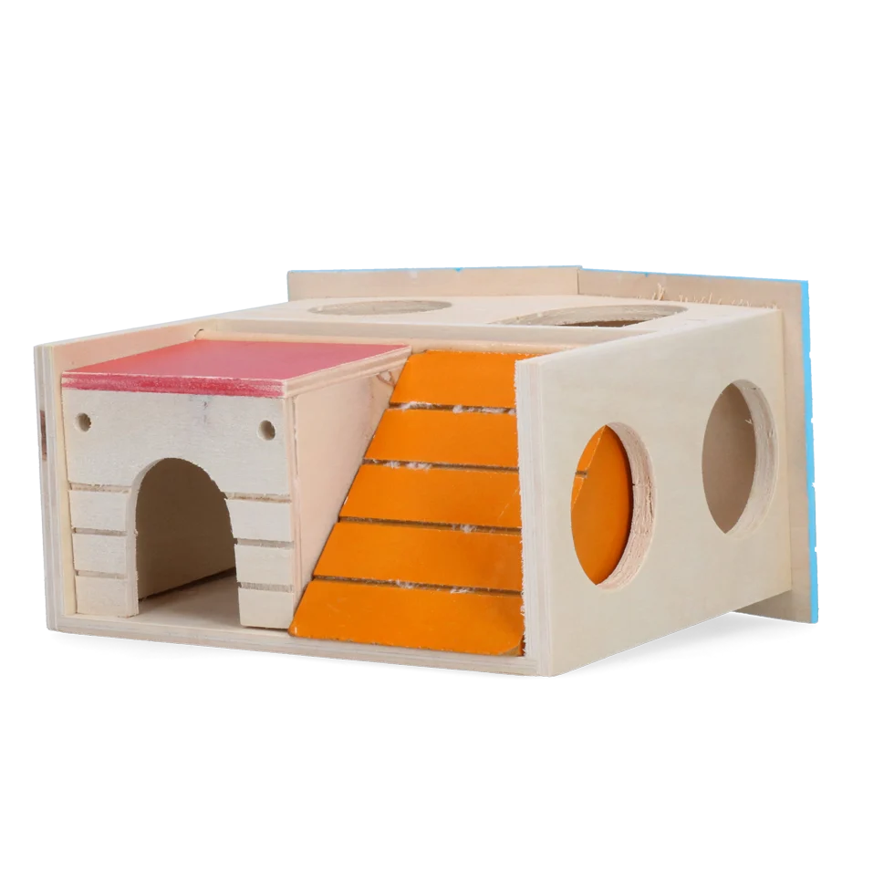Maisonnette pour petits rongeurs à 2 niveaux, 15 x 12 cm – Pawise 2 Story Play House – Image 5