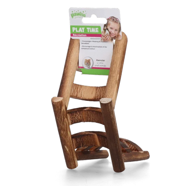 Échelle en bois pour hamster, 17 x 8 x 7 cm – Pawise WD Ladder Toy