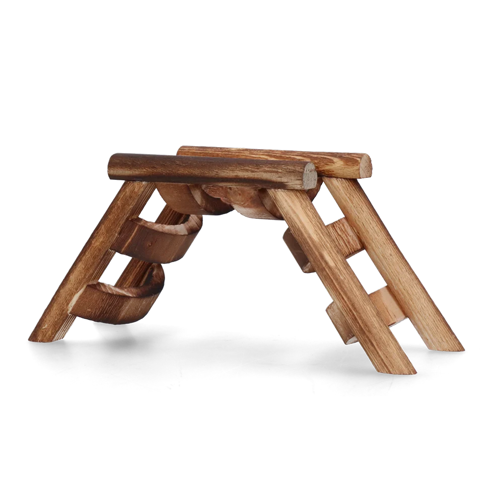 Échelle en bois pour hamster, 17 x 8 x 7 cm – Pawise WD Ladder Toy – Image 2