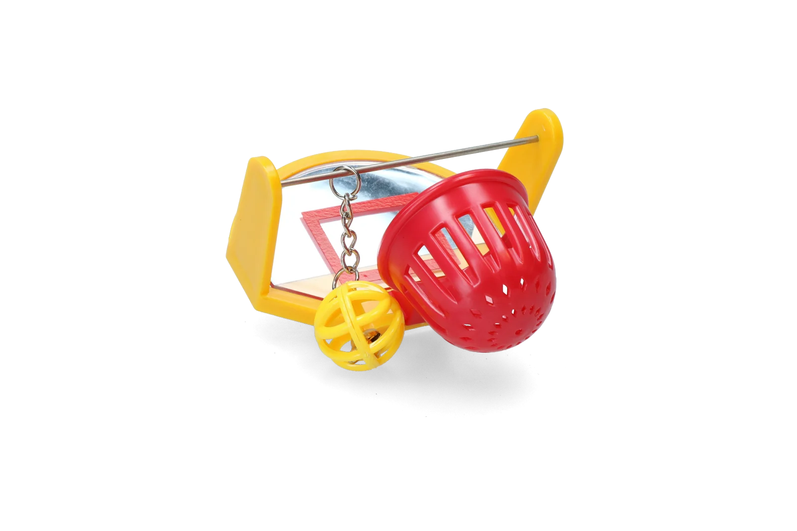 Basket de basket pour oiseaux avec miroir, 10 cm – Pawise Bird Basketball – Image 2