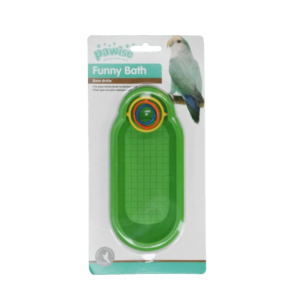 Baignoire pour oiseaux avec jouet, 17 cm, coloris assortis – Pawise Funny Bath