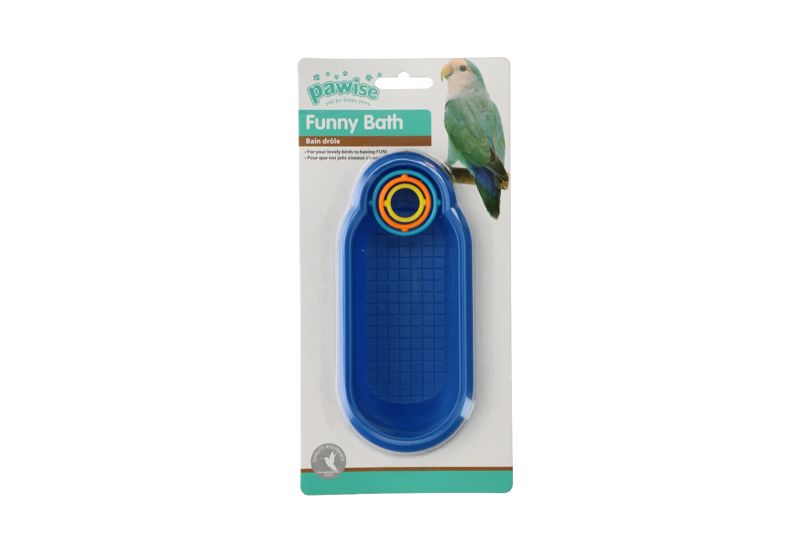 Baignoire pour oiseaux avec jouet, 17 cm, coloris assortis – Pawise Funny Bath – Image 2