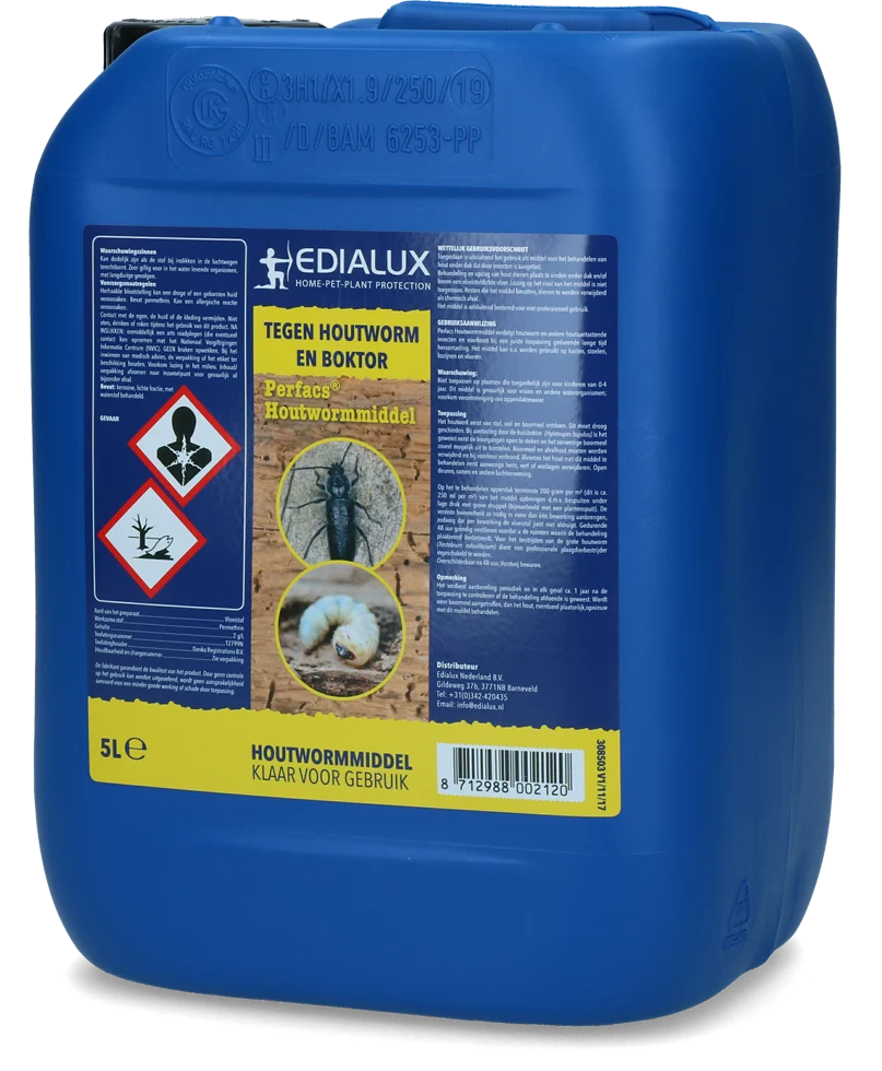 Produit contre les vrillettes avec perméthrine, 5 l – Edialux Perfacs – Image 2