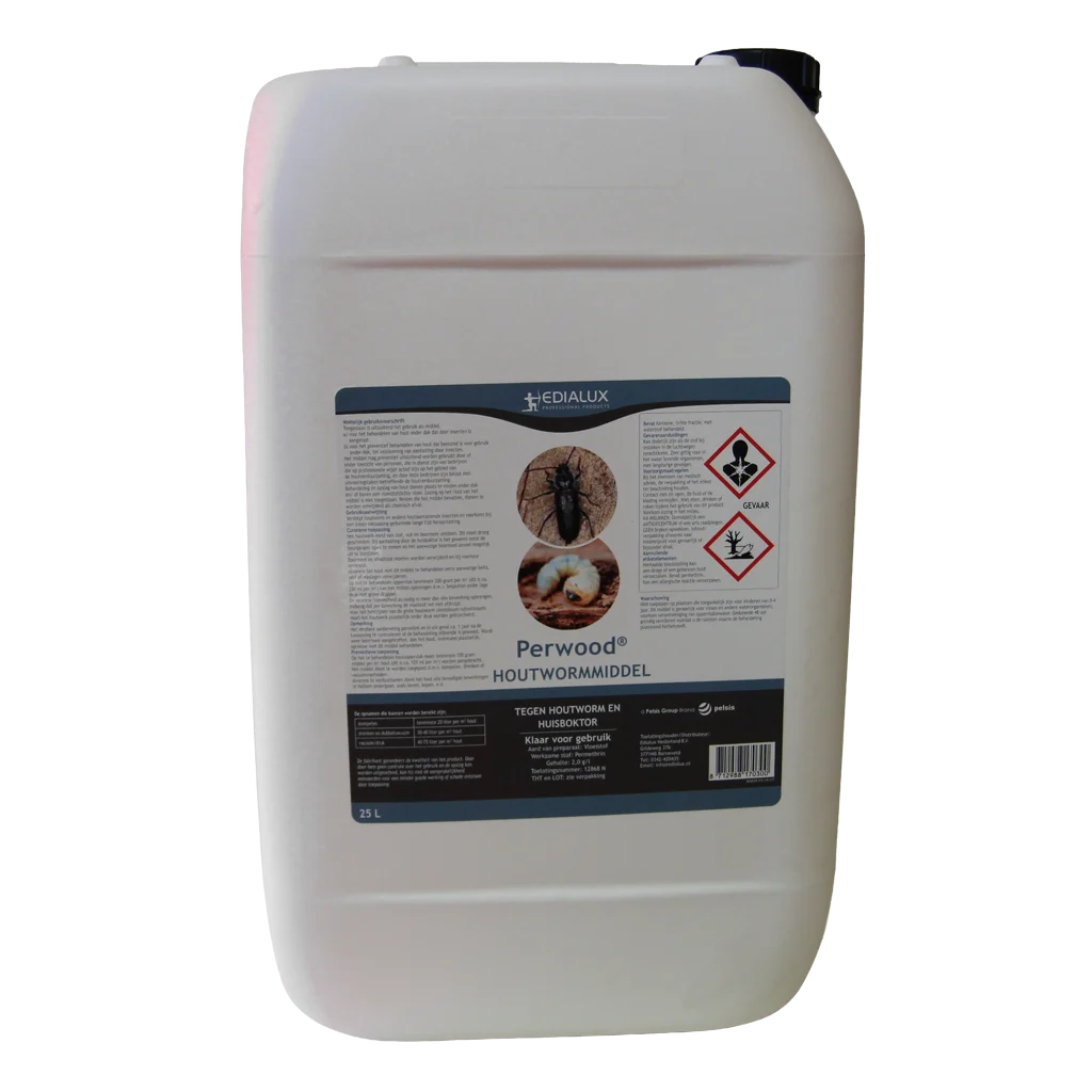 Produit contre les vrillettes avec Perméthrine 25 l – Edialux Perwood – Image 1