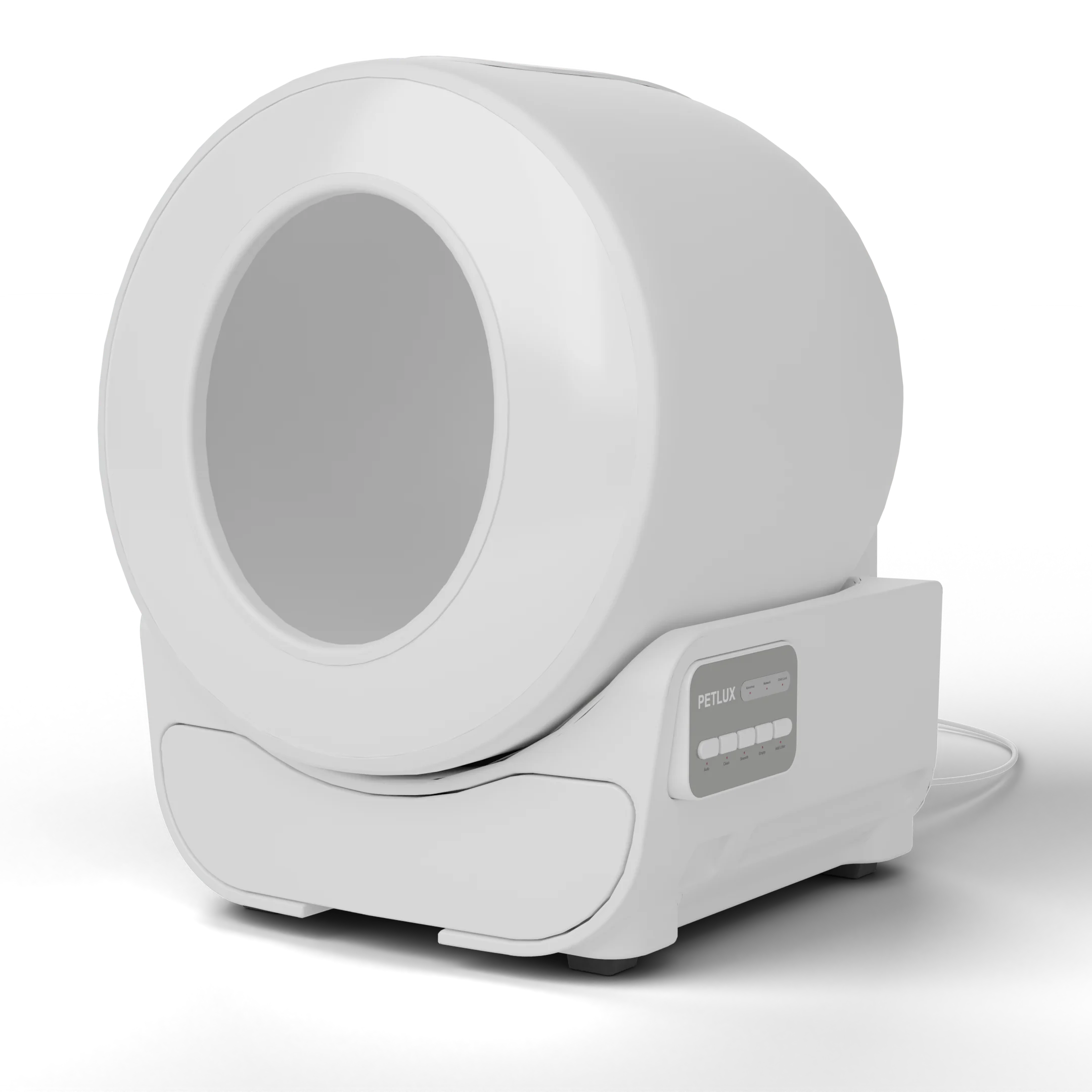 PETL0002XXL.png Bac à litière automatique XXL avec commande par application, blanc – Petlux V3 XXL – Image 1