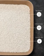 Litière agglomérante au tofu pour bacs à litière automatiques, 3,5 kg – Petlux Cassava Tofu – Image 4