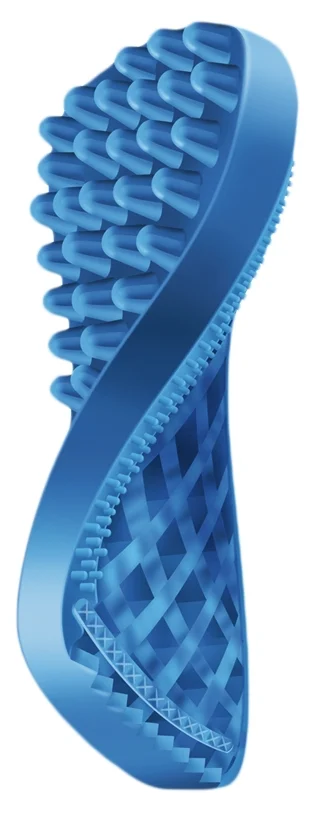 Brosse en silicone pour chats à poils courts, bleue – Pet + Me Cat Hair Brush – Image 2