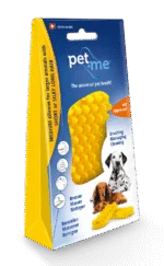 Brosse en silicone pour chien à poils courts, jaune – Pet + Me