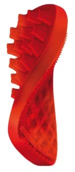 Brosse pour chien à poil long en silicone, rouge – Pet + Me – Image 2