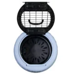 Caisse de transport ronde pour chats avec ouverture sur le dessus, bleue – Petmate Get-A-Round Kennel – Image 4