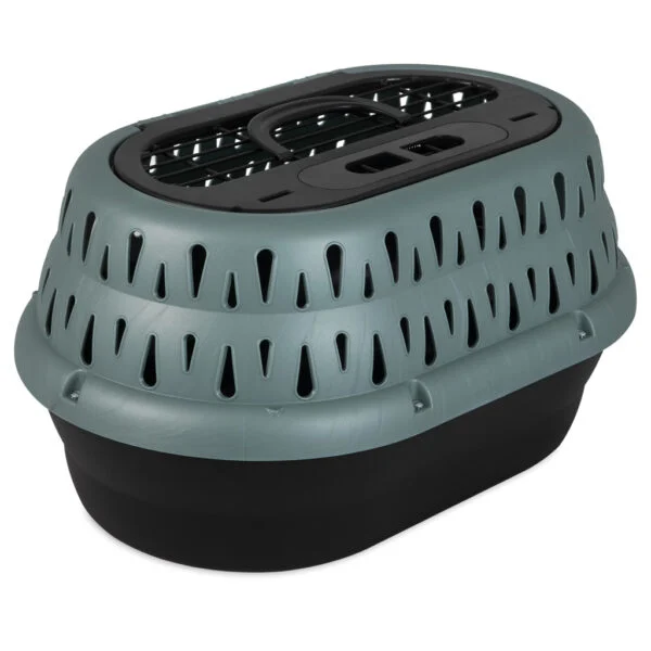 Caisse de transport pour chats avec ouverture sur le dessus, verte, 48,3 x 31,8 x 27,4 cm – Petmate Top Load Cat Kennel