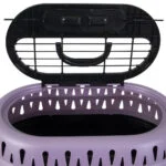 Caisse de transport pour chat à ouverture par le dessus, violette, 48,3 x 31,8 x 27,4 cm – Petmate Top Load Cat Kennel – Image 2