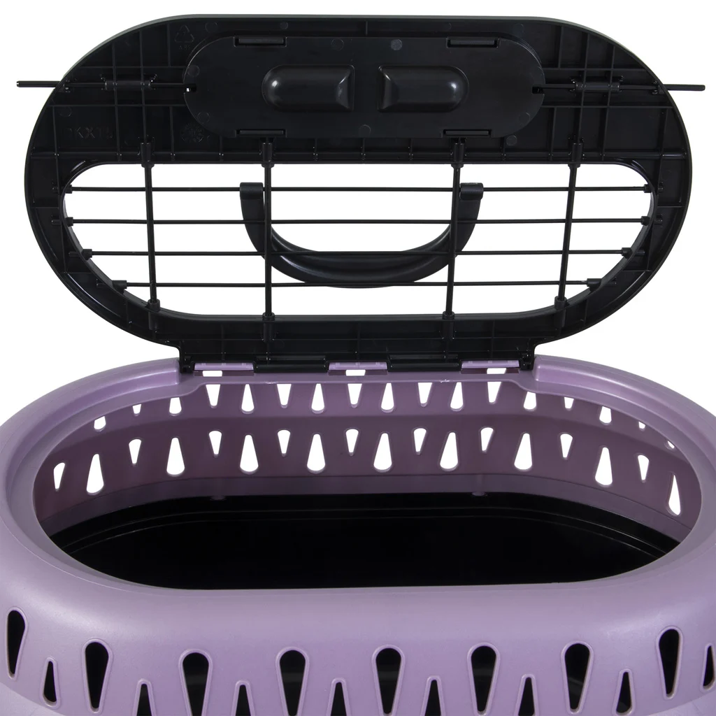 Caisse de transport pour chat à ouverture par le dessus, violette, 48,3 x 31,8 x 27,4 cm – Petmate Top Load Cat Kennel – Image 2