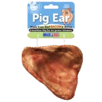 Jouet à mâcher en nylon en forme d’oreille de porc, goût bacon, 10 cm – Pet Qwerks Pig Ear M