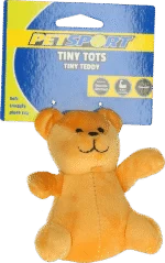Peluche pour chien avec couineur, marron, env. 10 cm – Petsport Tiny Tots Teddy
