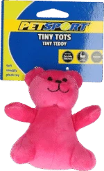 Peluche pour chien avec couineur, rose, env. 10 cm – Petsport Tiny Tots Teddy