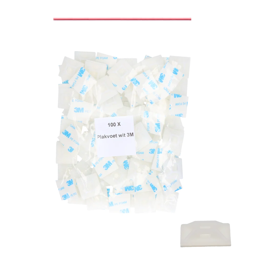 Base adhésive pour fil de fixation, transparente, 100 pièces – Hofman Pest Control – Image 1