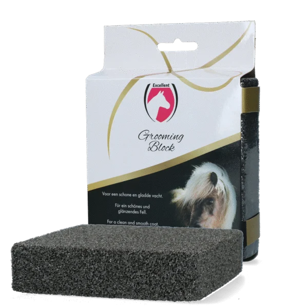 Bloc de pansage pour poils morts et œufs de gastérophiles, 12 x 12 x 3 cm – Excellent Horse Grooming Block