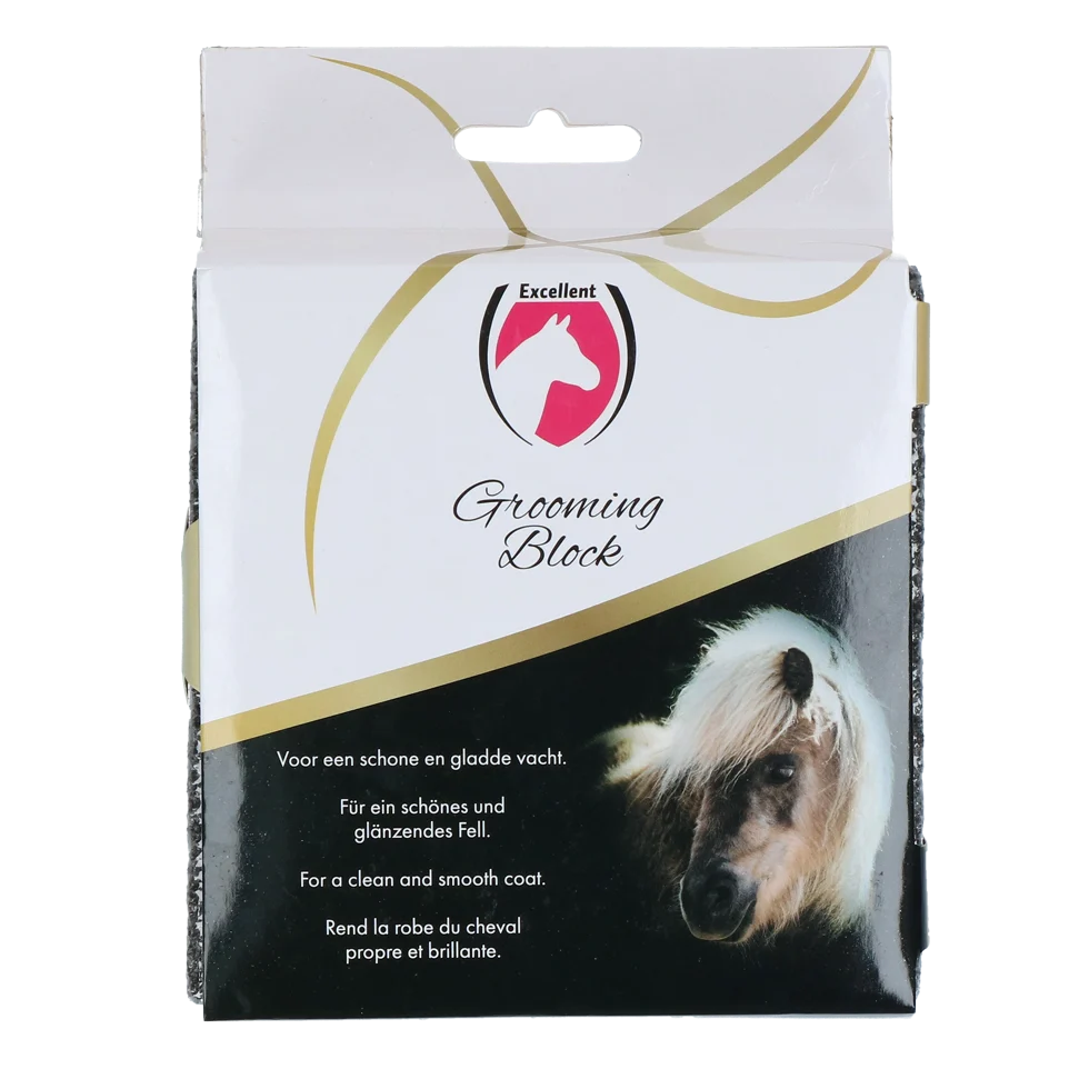 Bloc de pansage pour poils morts et œufs de gastérophiles, 12 x 12 x 3 cm – Excellent Horse Grooming Block – Image 2