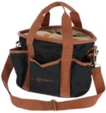 Sac de pansage avec 6 poches extérieures et bandoulière amovible, noir, 28 x 20 x 22 cm – Covalliero Grooming Bag