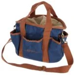 Sac de pansage avec 6 poches extérieures et bandoulière amovible, bleu, 28 x 20 x 22 cm – Covalliero Grooming Bag