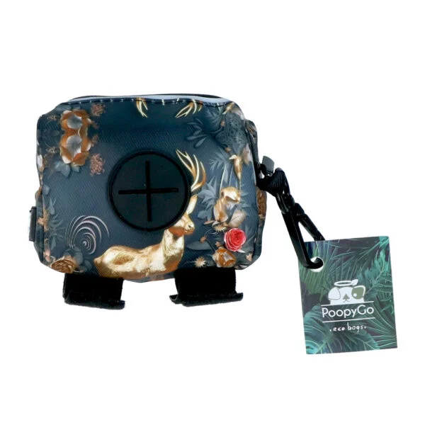 Distributeur en tissu pour sacs à déjections canines avec fermeture éclair – PoopyGo Eco Bag Edelhert