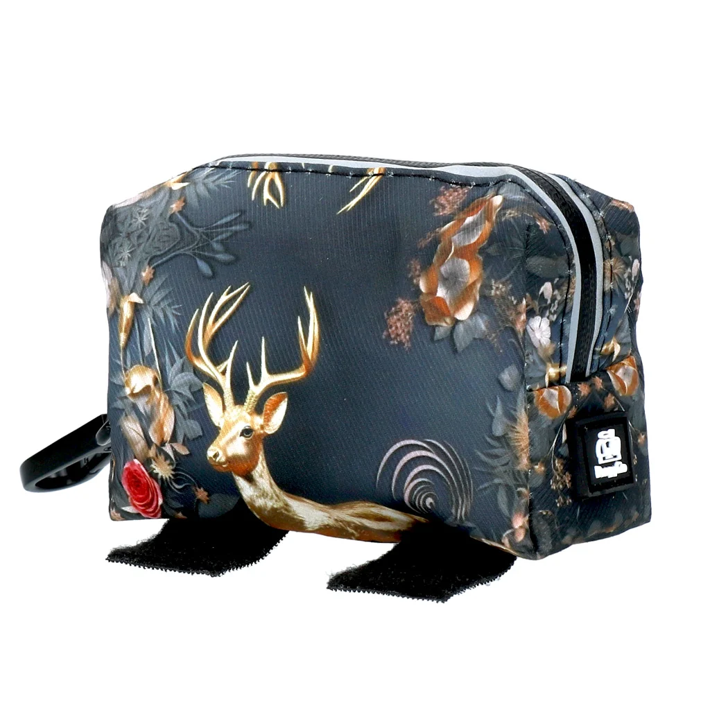 Distributeur en tissu pour sacs à déjections canines avec fermeture éclair – PoopyGo Eco Bag Edelhert – Image 2