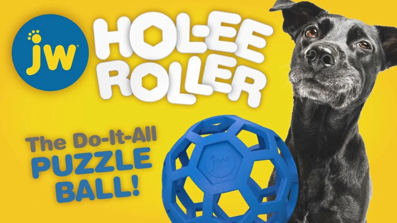 Balle pour chien en caoutchouc naturel, à garnir de friandises, 19 cm, assortie – JW Hol-ee Roller – Image 2