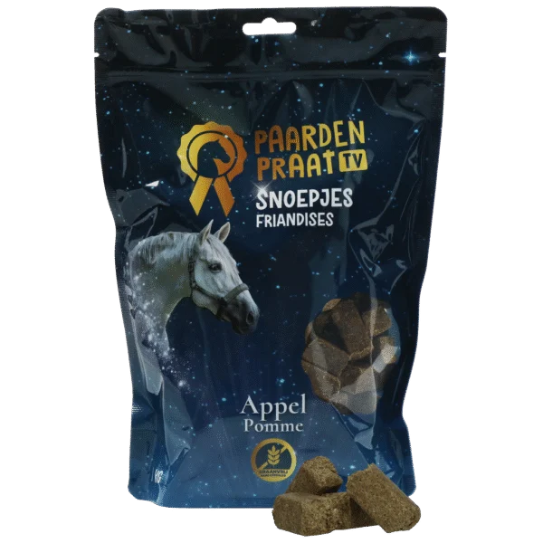 Friandises pour chevaux à la pomme, sans céréales, 1 kg – Paardenpraat TV