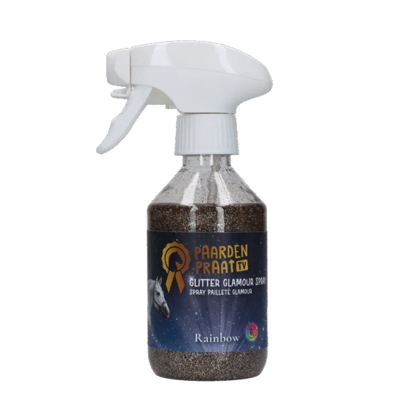 Spray pailleté pour chevaux, arc-en-ciel, 250 ml – Paardenpraat TV Glitter Glamour Spray