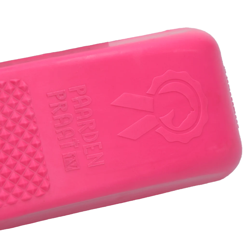 Brosse pour étriller et laver les chevaux, rose, M, 17,5 cm – Paardenpraat TV Grooming Brush – Image 3